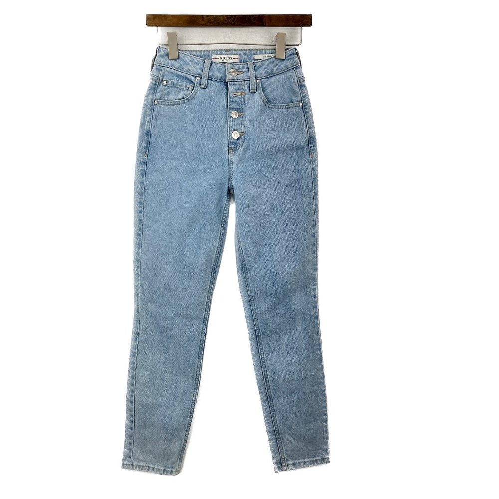 Guess 90s Skinny High Waist Blue Light Wash Jeans Size 24